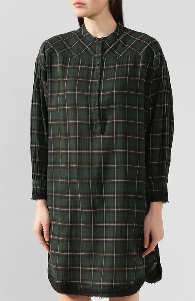 Хлопковое платье ZADIG AND VOLTAIRE зеленого цвета по цене 20500 руб., арт. WHCA0401F, фото 3 Хлопковое платье ZADIG AND VOLTAIRE, арт. WHCA0401F, фото 3