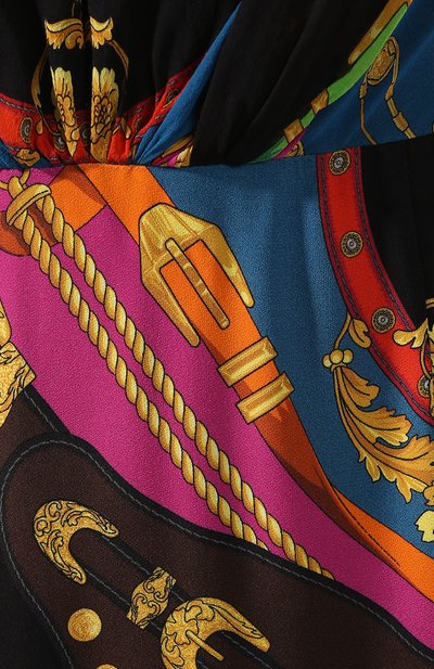 Платье с принтом VERSACE черного цвета по цене 299500 руб., арт. A85337/A233265, фото 5 Платье с принтом VERSACE, арт. A85337/A233265, фото 5