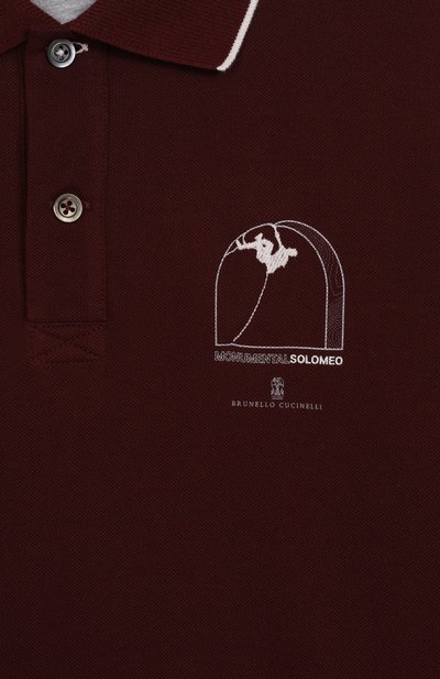 Хлопковое поло BRUNELLO CUCINELLI, арт. BE854T327C, фото 3