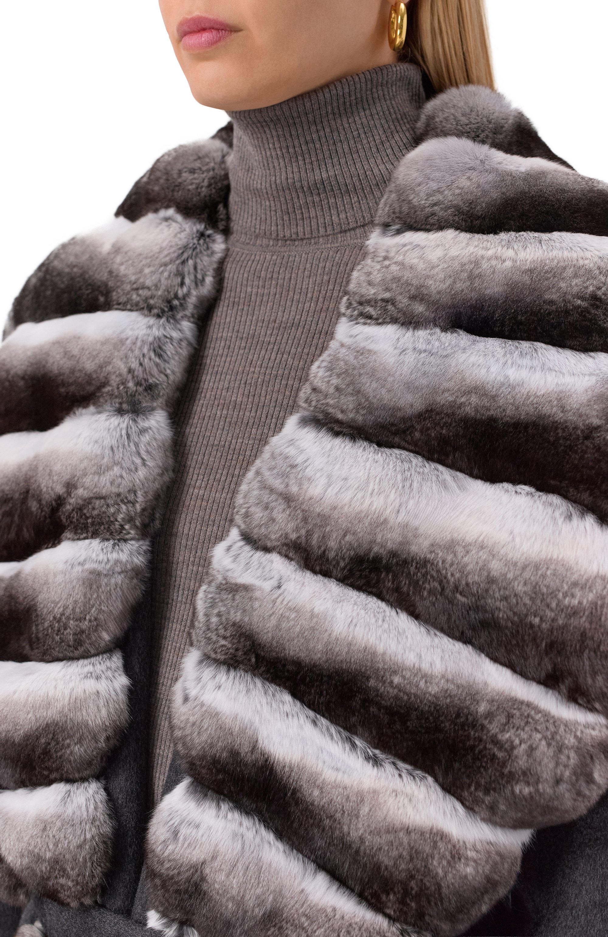 Кашемировое пальто с отделкой из шиншиллы MVST, арт. FTBPL-X1395-1CH, фото 5