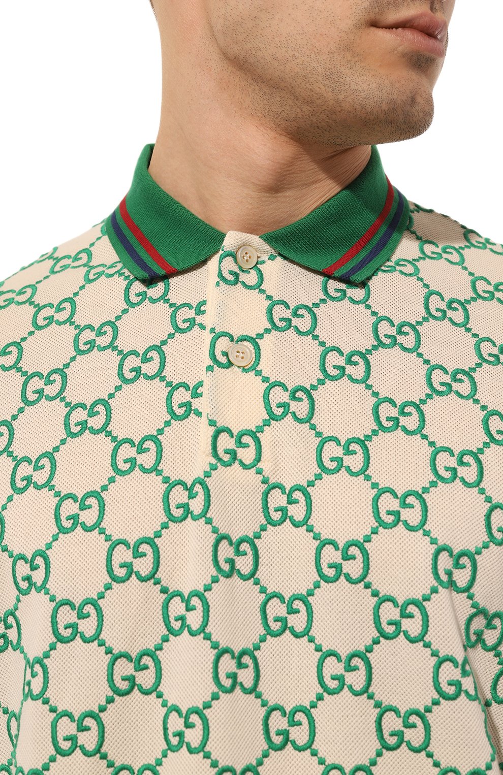 Хлопковое поло GUCCI, арт. 598956 XJB0U, фото 5