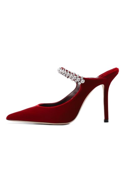 Бархатные мюли bing 100 JIMMY CHOO, арт. BING100VEL, фото 4