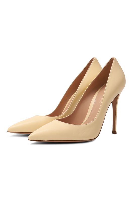 Кожаные туфли Gianvito 105 Gianvito Rossi G28470.15RIC.NAPCREA Кремовый G28470.15RIC.NAPCREA