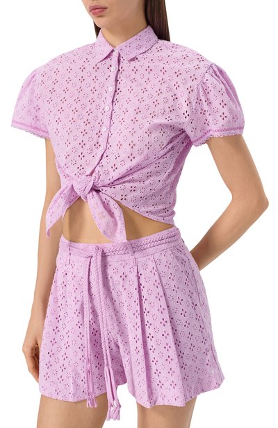 Хлопковая рубашка POUPETTE ST BARTH, арт. WYSR25B0LC5, фото 3