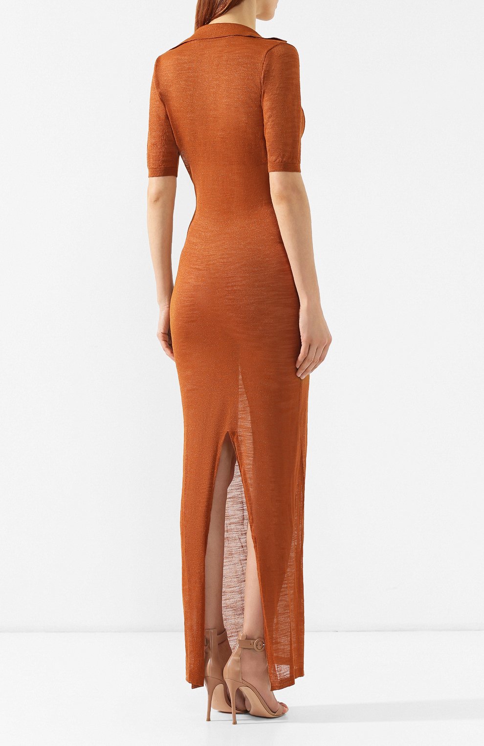 Платье-макси JACQUEMUS коричневого цвета по цене 52350 руб., арт. 191KN38/36240, фото 4 Платье-макси JACQUEMUS, арт. 191KN38/36240, фото 4