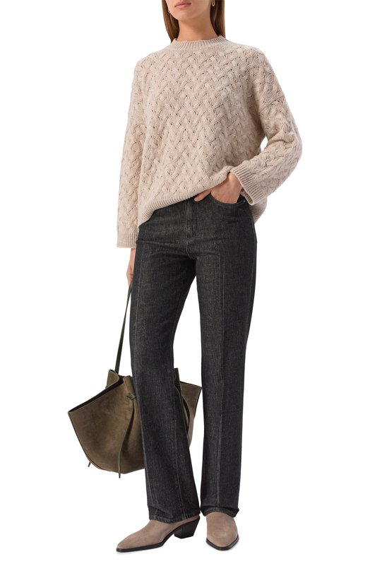 Свитер из шерсти и кашемира Antonelli Firenze 41673P/40795 Бежевый  41673P/40795 Фото 2