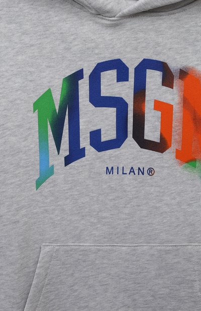 Хлопковое худи MSGM KIDS, арт. F3MSJBHS109, фото 3