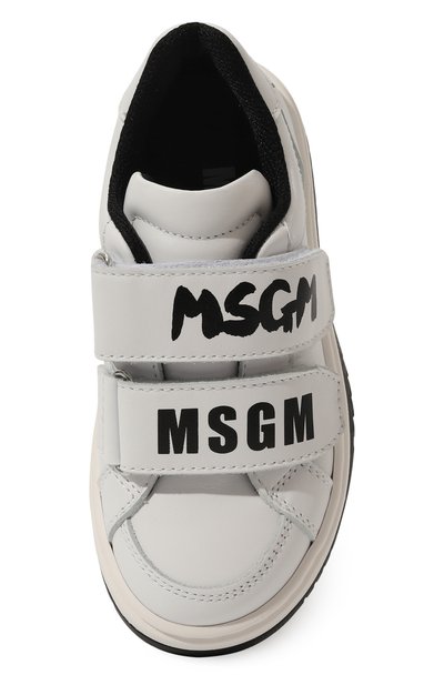 Кожаные кеды MSGM KIDS, арт. 79848/VAR1/28-35, фото 4