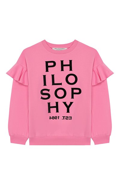 Хлопковый свитшот PHILOSOPHY DI LORENZO SERAFINI KIDS, арт. PJFE16/FE147/UH002/S-M, фото 1