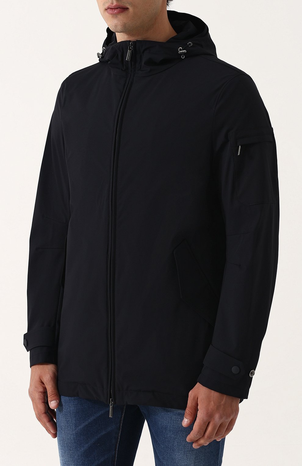 Укороченный плащ на молнии с капюшоном MOORER, арт. WAHLER-KNA, фото 3