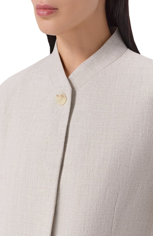 Жакет изо льна и вискозы 12 STOREEZ 137026 Серый  137026 Фото 5