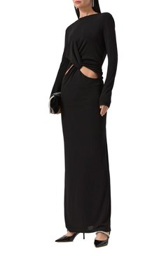 Женские кожаные туфли bing pump 65 JIMMY CHOO черного цвета, арт. BING PUMP 65/PAT | Фото 2 (Драгоценные камни: Проставлено; Каблук высота: Средний; Материал внутренний: Натуральная кожа; Подошва: Плоская; Материал сплава: Проставлено; Материал внешний: Натуральная кожа; Каблук тип: Шпилька)