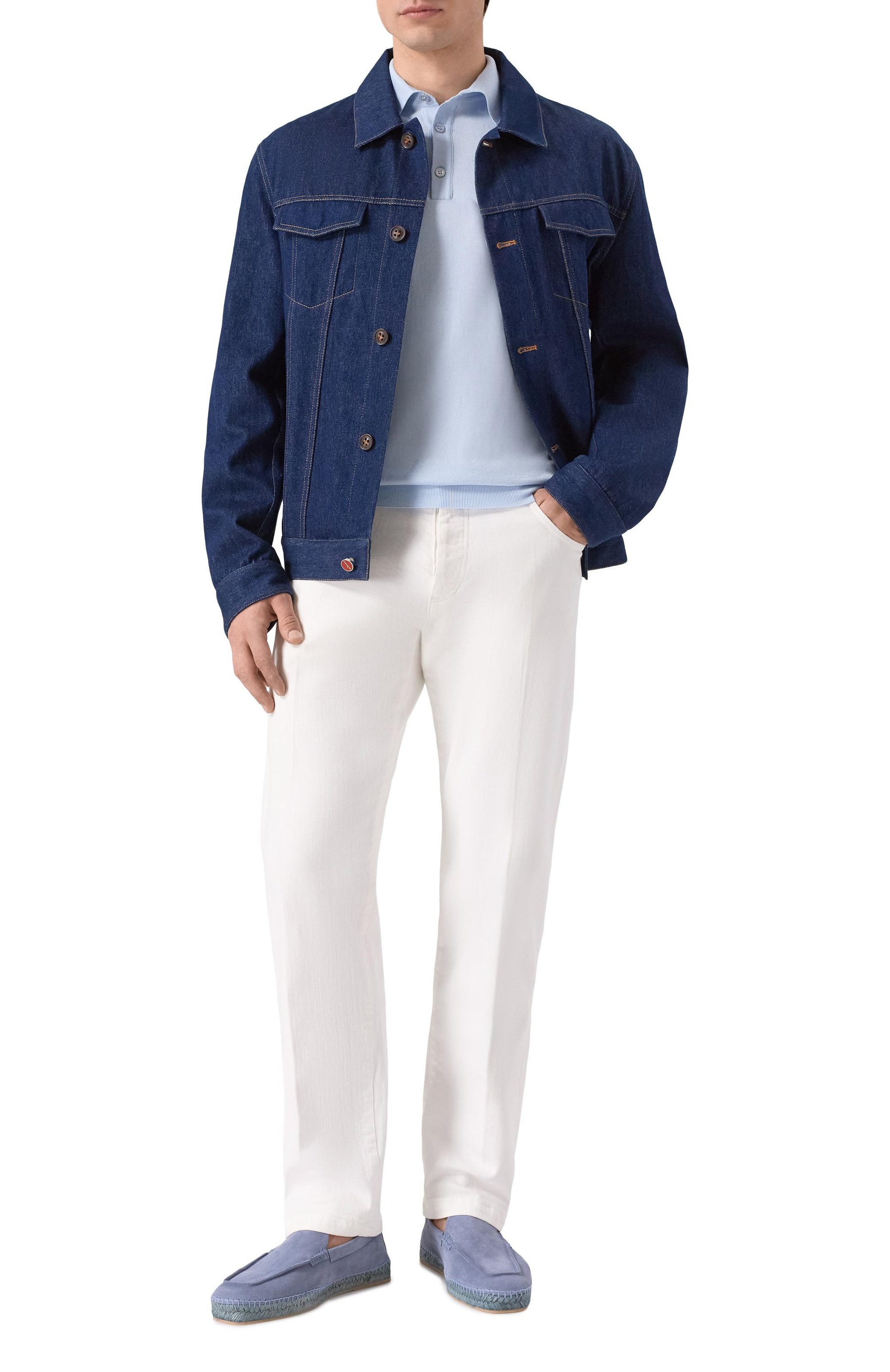 Поло из хлопка и шелка MVST, арт. M26.CSM.K424/50% C0TT0N 50% SILK, фото 2