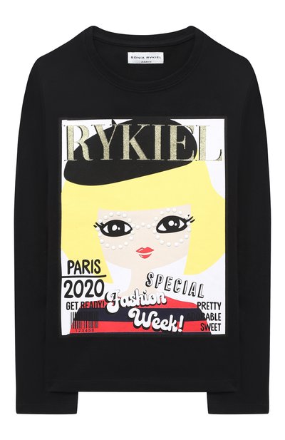 Хлопковый лонгслив SONIA RYKIEL ENFANT, арт. 20W1TS04, фото 1