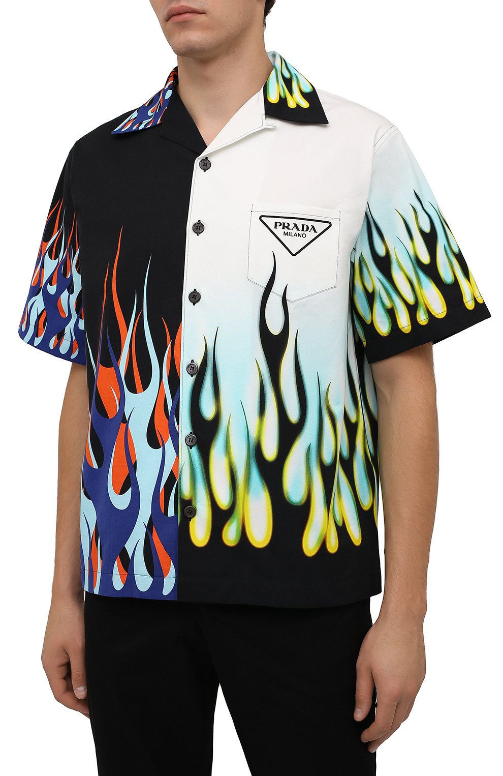 Хлопковая рубашка PRADA, арт. UCS406-1Z22-F0002-212, фото 3