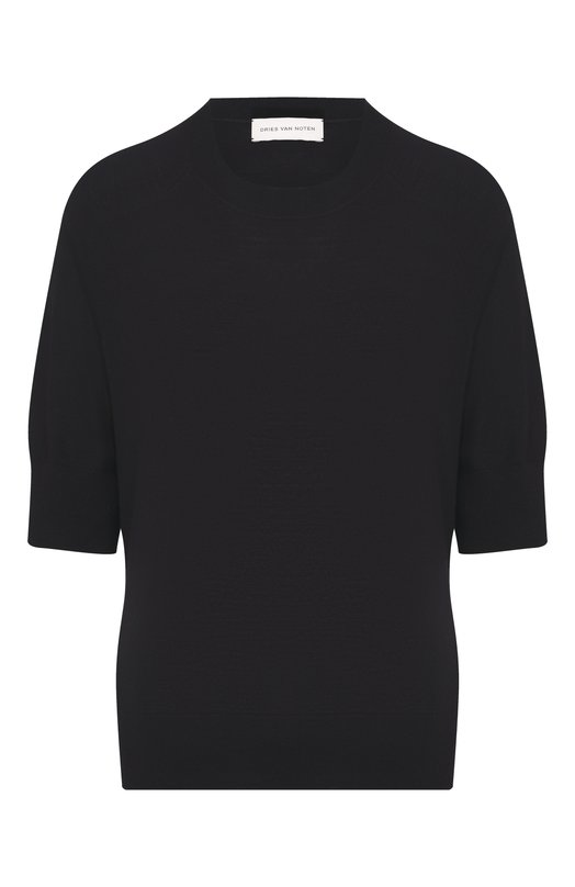 Шерстяной пуловер Dries Van Noten 131200/3700 Чёрный 131200/3700