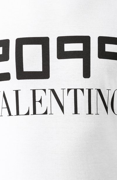 Хлопковая футболка VALENTINO, арт. SV0MG04E5SJ, фото 5