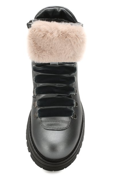 Кожаные ботинки с меховой отделкой SIMONETTA, арт. SITR0014/S0FTY/35-40, фото 4