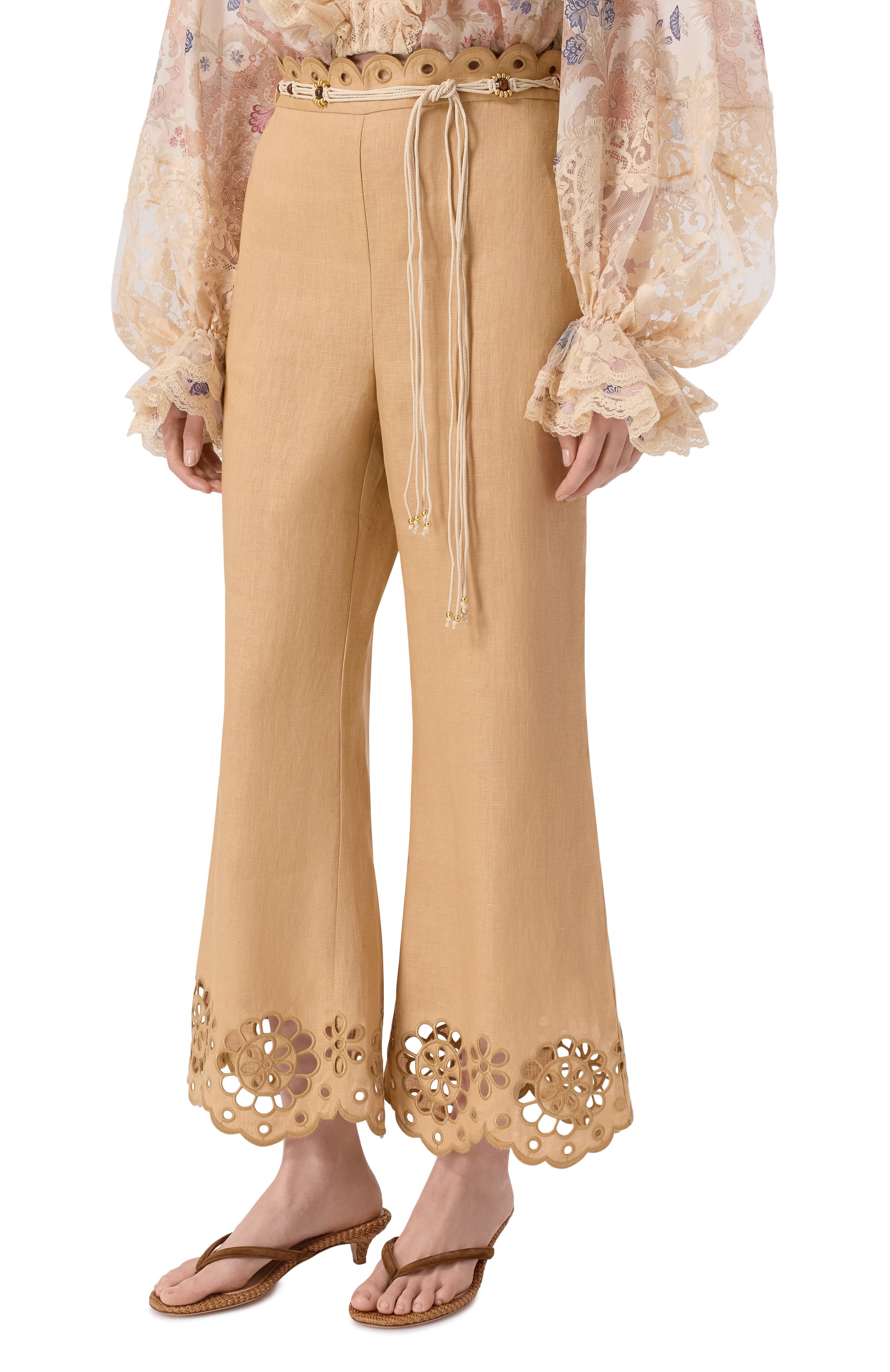 Льняные брюки ZIMMERMANN, арт. 6071PRS261, фото 3