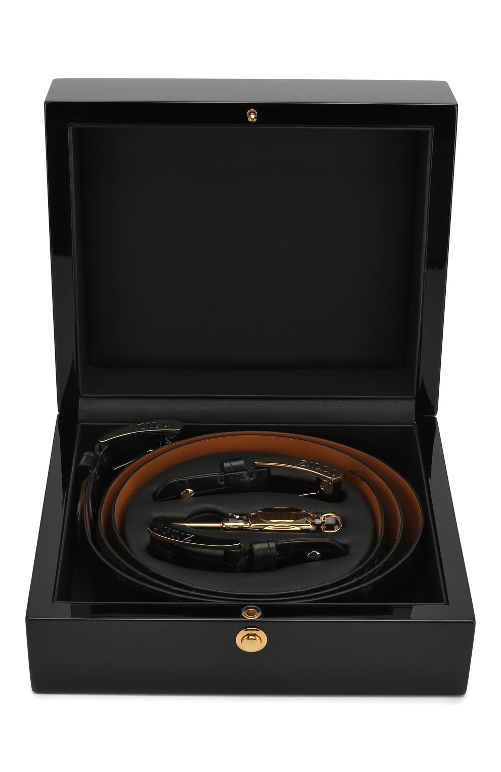 Ремень из кожи крокодила со сменными пряжками ZILLI, арт. MJL-CLAQE-01010/C819/AMIS/120-130, фото 7