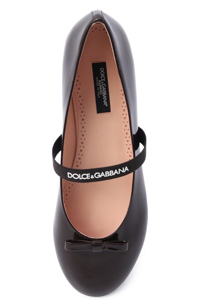Кожаные балетки bow DOLCE & GABBANA, арт. D11294/A4831/37-39, фото 4