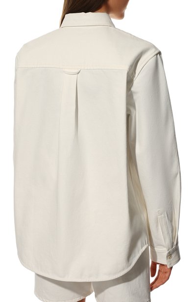 Хлопковая куртка JIL SANDER молочного цвета по цене 84050 руб., арт. JPPU666054-WU246300, фото 4 Хлопковая куртка JIL SANDER, арт. JPPU666054-WU246300, фото 4