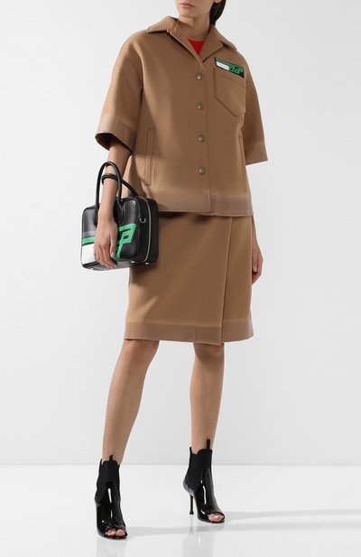  Шерстяная юбка с запахом PRADA, арт. P109O-1SDP-F0U41, фото 2