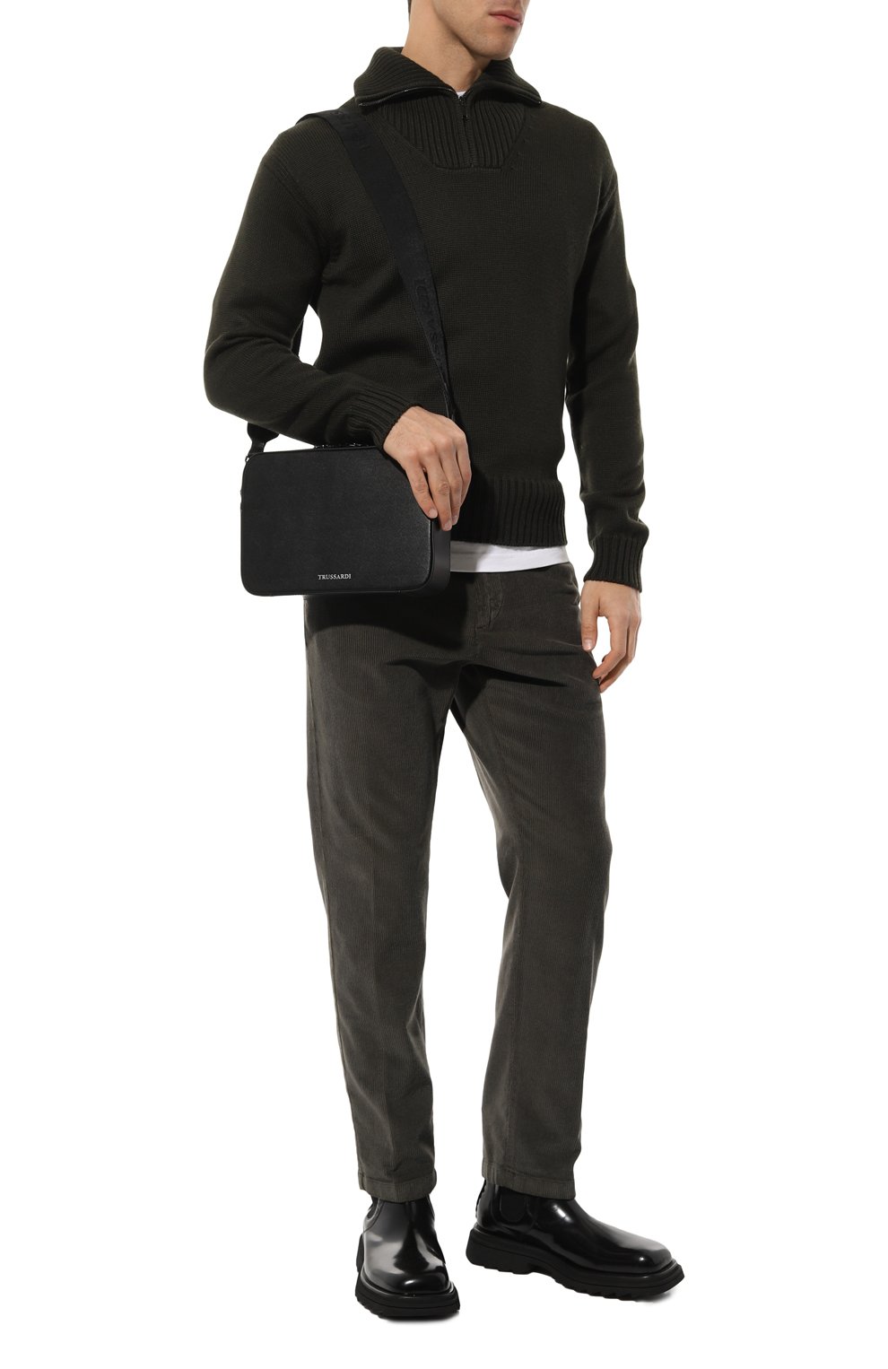 Кожаная сумка TRUSSARDI, арт. 71B00400-2P000319, фото 7