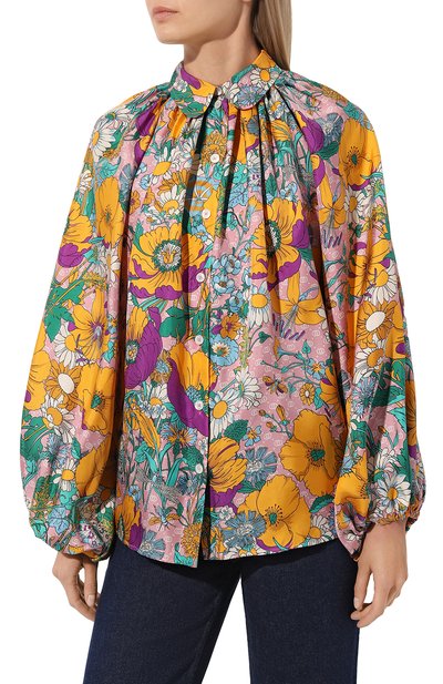 Шелковая блузка the north face x gucci GUCCI, арт. 671141 ZAHQ6, фото 3