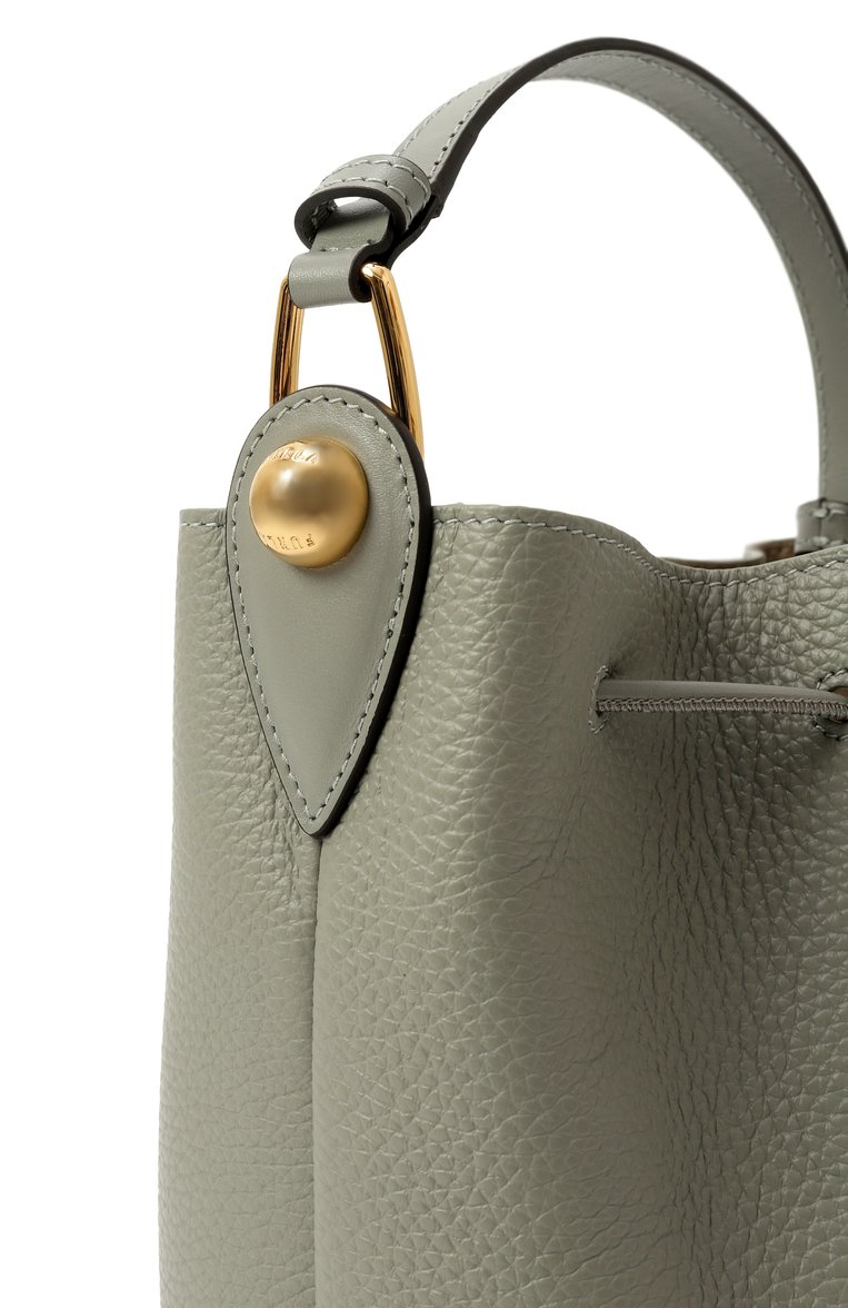 Женская сумка furla sfera mini FURLA светло-зеленого цвета, арт. WB01514/BX0176 | Фото 3 (Материал: Натуральная кожа; Ремень/цепочка: На ремешке; Размер: mini)