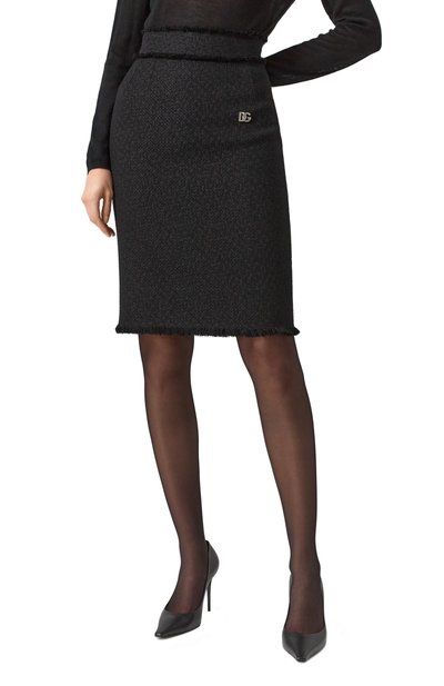 Юбка из шерсти и вискозы DOLCE & GABBANA, арт. F4CJCT/GDCLW, фото 3