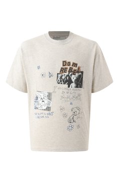 Мужская хлопковая футболка DOMREBEL кремового цвета, арт. STUFFY/T-SHIRT | Фото 1 (Драгоценные камни: Проставлено; Длина (для топов): Стандартные; Материал сплава: Проставлено; Рукава: Короткие; Стили: Гранж, Кэжуэл; Принт: С принтом; Материал внешний: Хлопок; Кросс-КТ: Джерси; Мужское Кросс-КТ: Футболка-одежда)