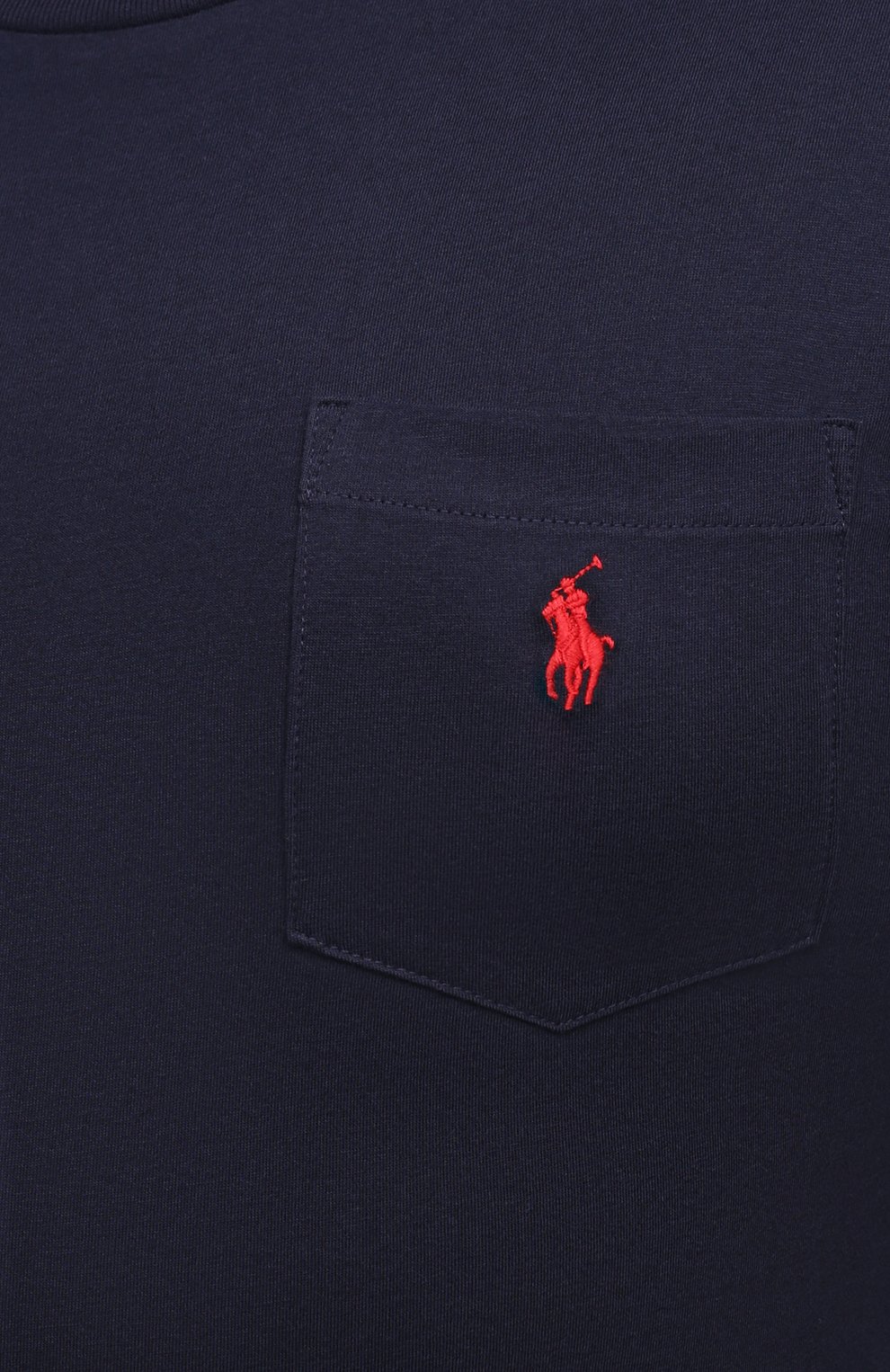 Хлопковая футболка POLO RALPH LAUREN синего цвета по цене 8195 руб., арт. 711548533/PRL BS, фото 5 Хлопковая футболка POLO RALPH LAUREN, арт. 711548533/PRL BS, фото 5