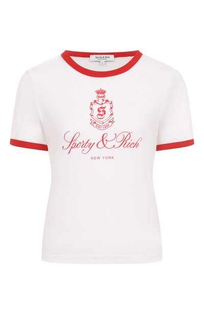 Женская хлопковая футболка SPORTY AND RICH, арт. T0073602231WH35