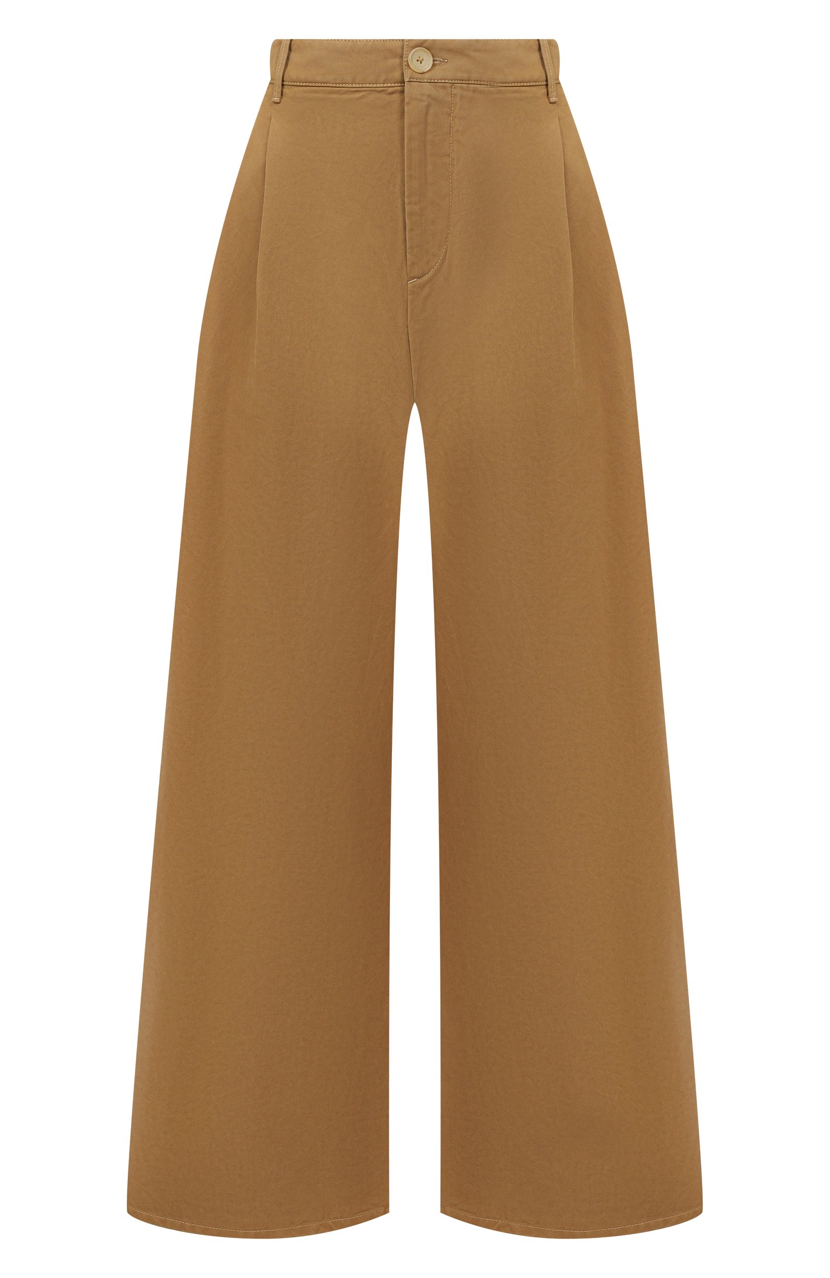 Хлопковые брюки JIL SANDER бежевого цвета по цене 155500 руб., арт. J02KA0408/J45369, фото 1 Хлопковые брюки JIL SANDER, арт. J02KA0408/J45369, фото 1