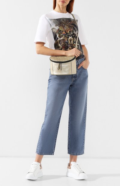 Сумка из кожи BOTTEGA VENETA золотого цвета по цене 133500 руб., арт. 542338/VBNF1, фото 2 Сумка из кожи BOTTEGA VENETA, арт. 542338/VBNF1, фото 2