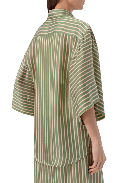 Рубашка DRIES VAN NOTEN зеленого цвета по цене 69500 руб., арт. 010757/3274, фото 4 Рубашка DRIES VAN NOTEN, арт. 010757/3274, фото 4
