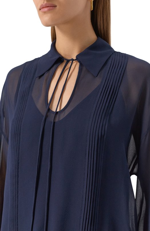 Шелковая блузка Max Mara Studio VALDAI Синий  VALDAI Фото 5