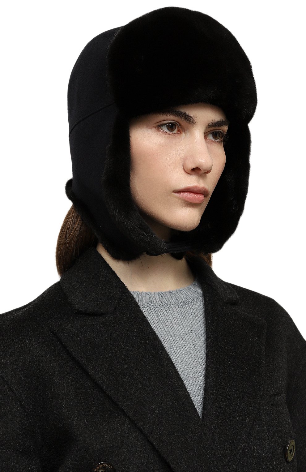 Шапка-ушанка из меха норки VICTORIA KUSENKOVA, арт. 099105036153, фото 2