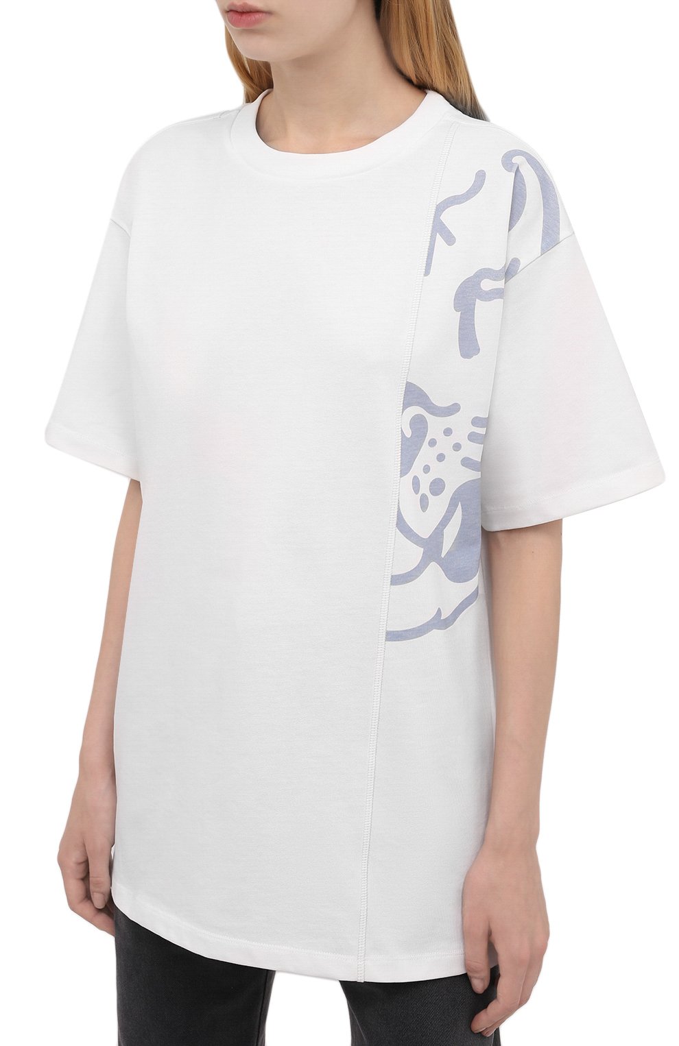 Хлопковая футболка KENZO серого цвета по цене 18200 руб., арт. FB62TS9754SB, фото 3 Хлопковая футболка KENZO, арт. FB62TS9754SB, фото 3