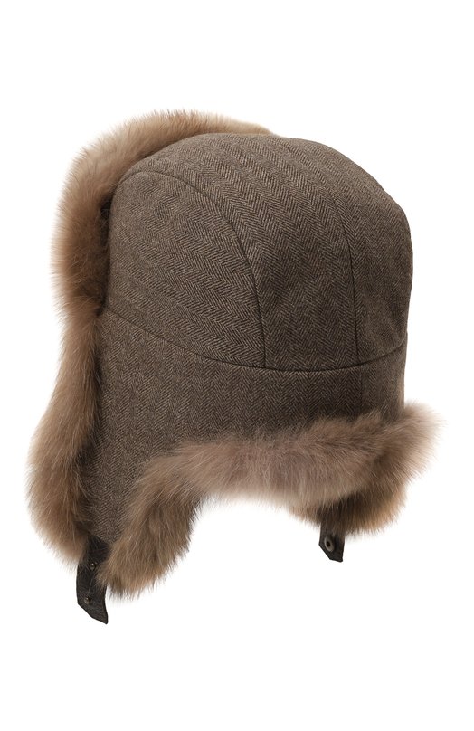 Шапка-ушанка Майкл с отделкой из меха соболя FurLand 0201414210044100031 Коричневый  0201414210044100031 Фото 2