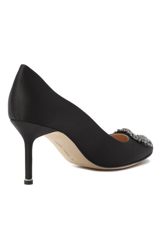 Текстильные туфли Hangisi 70 Manolo Blahnik 9XX-0662/SAT Чёрный  9XX-0662/SAT Фото 5