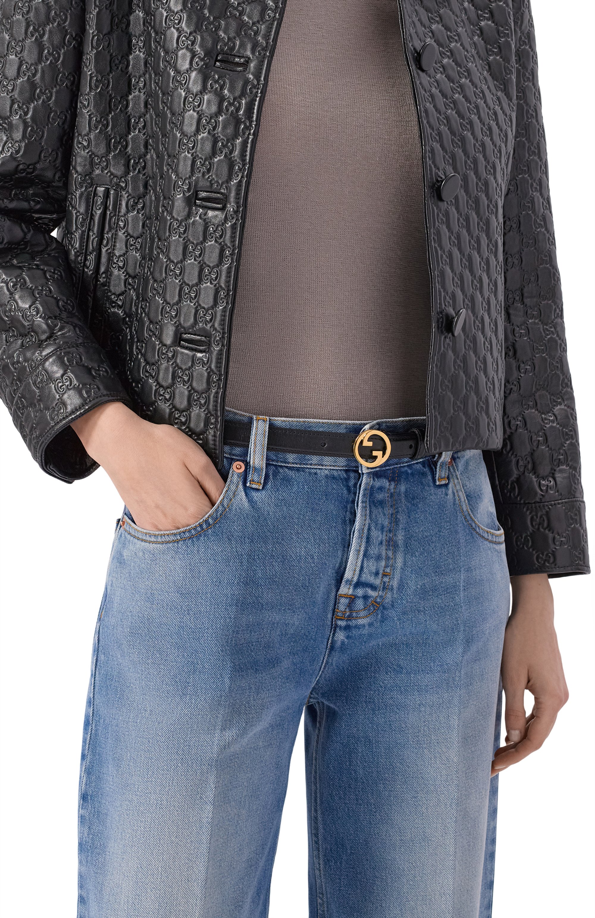 Кожаный ремень GUCCI, арт. 723073/US10G, фото 2