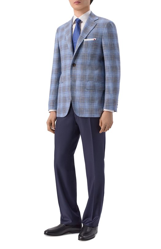Шерстяные брюки Kiton UPNFCK0626G Синий  UPNFCK0626G Фото 2