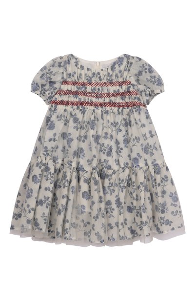 Платье из хлопка и шелка MONNALISA, арт. 11F907