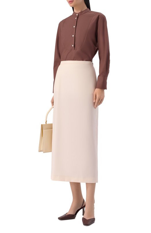 Хлопковая блузка Noble&Brulee NB05/021125/24 Коричневый  NB05/021125/24 Фото 2