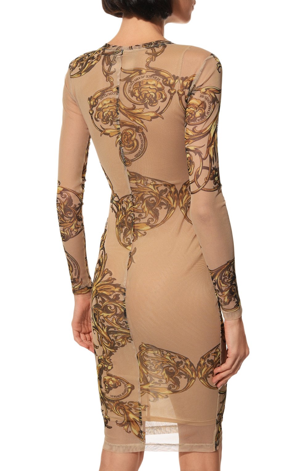 Платье VERSACE JEANS COUTURE бежевого цвета по цене 32950 руб., арт. 72HA0938/JS054, фото 4 Платье VERSACE JEANS COUTURE, арт. 72HA0938/JS054, фото 4