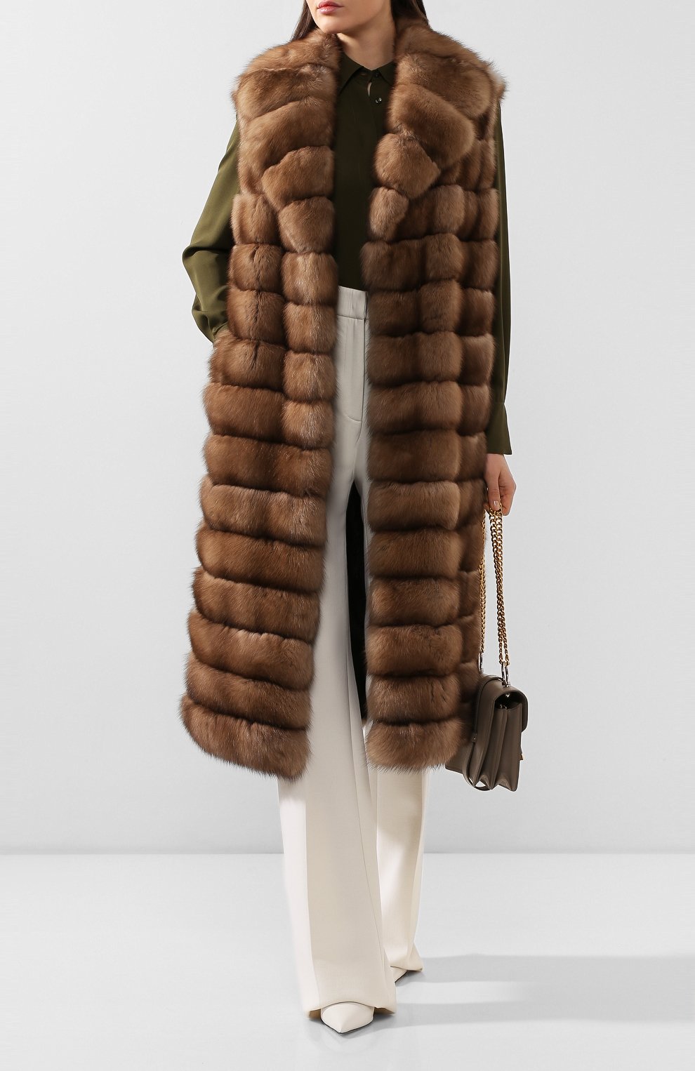 Жилет из меха соболя YVES SALOMON, арт. 20WYG38211ZICV, фото 2