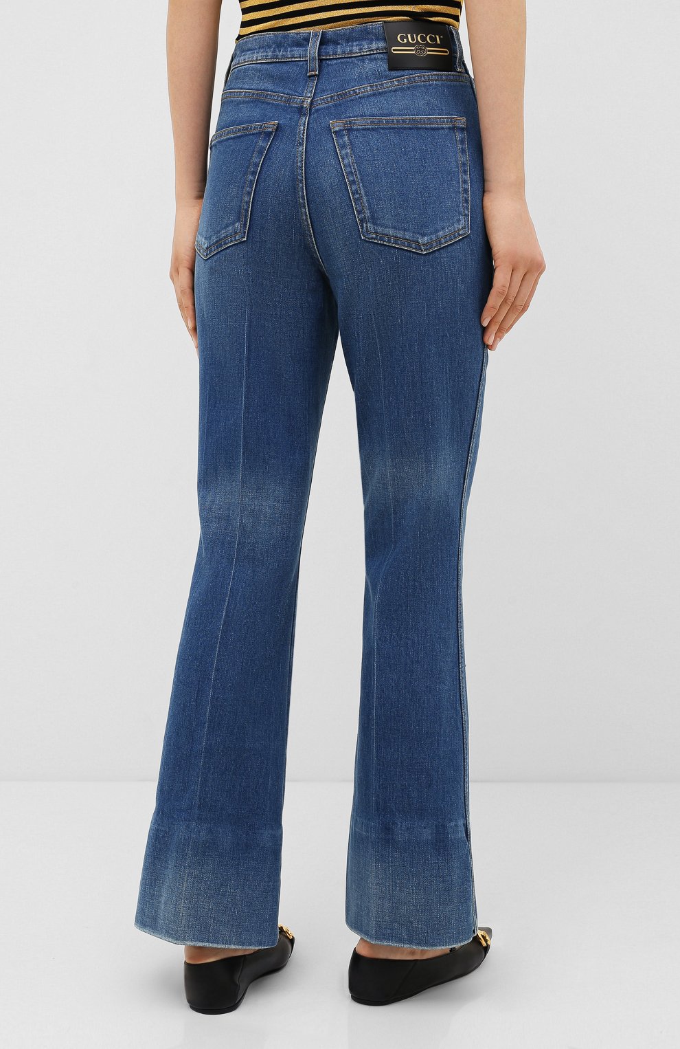 Джинсы GUCCI синего цвета по цене 58700 руб., арт. 624929/XDA6N, фото 4 Джинсы GUCCI, арт. 624929/XDA6N, фото 4