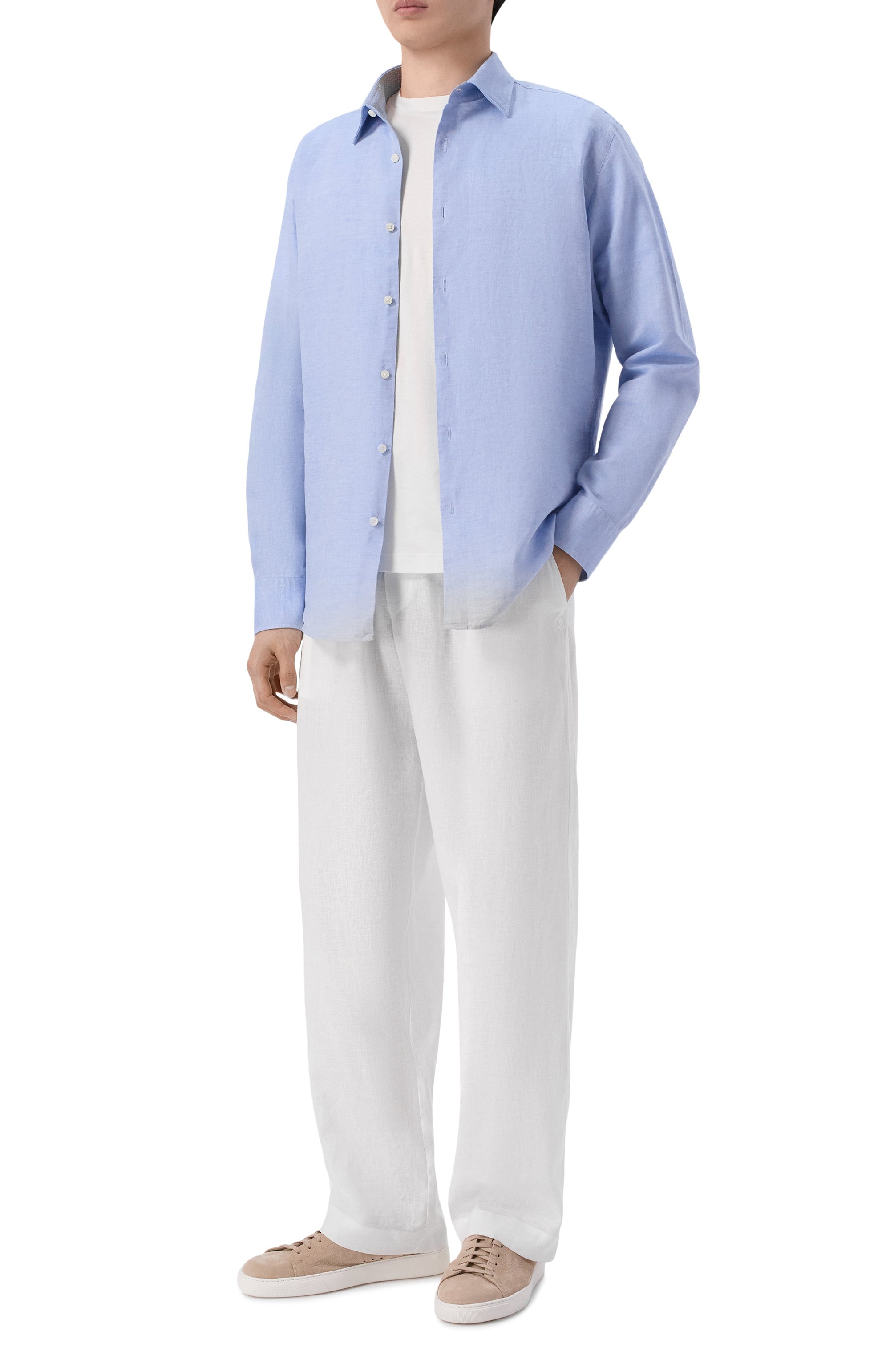 Брюки изо льна и вискозы HINNOMINATE, арт. HMABM01552, фото 2